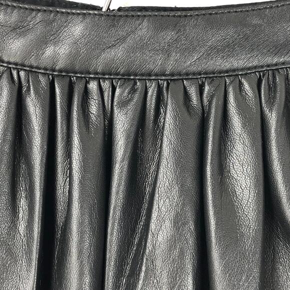 Pinko Skirt Black Asterismo 1 Similpelle Light Women's Midi Side Zip US Size 1 - Picture 7 of 16